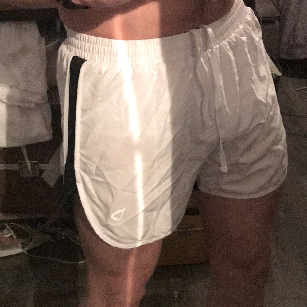 Baleaf liner white running shorts 4” inseam